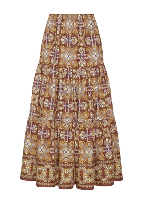 Cara Cara Melanie patterned midi skirt - Brown