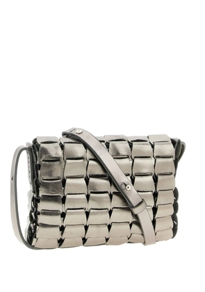 DRAGON DIFFUSION Link leather cross body bag - Silver