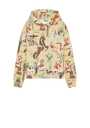 Lifted Anchors Jesse All Over Print Hoodie in Tan. Size M. Also in S.