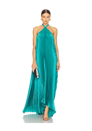 L'IDEE Deesse Gown in Teal. Size 10/M. Also in 12/L, 14/XL, 6/XS, 8/S.