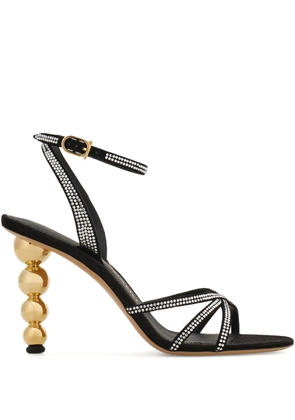 Ferragamo 90mm crystal bauble-heel sandals - Black