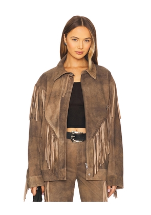 LAMARQUE x REVOLVE Arizona Jacket in Brown. Size M/L. Also in XL, XS/S.