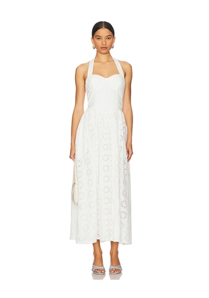 Line & Dot Anka Dress in White. Size L. Also in M, S, XS.