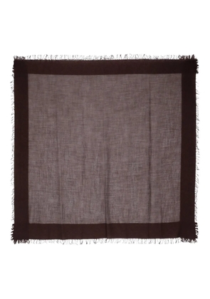 Faliero Sarti fringed scarf - Brown