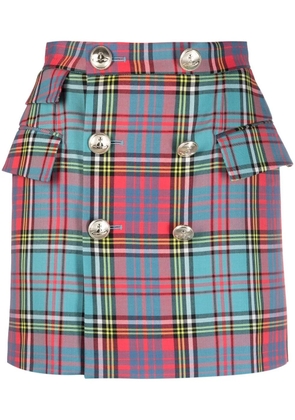 Vivienne Westwood high-waisted check-pattern skirt - Blue