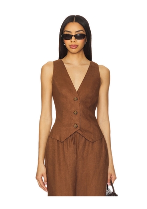 Lovers and Friends Asa Vest in Brown. Size M. Also in S, XS.