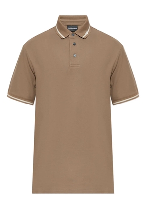 Emporio Armani tipped polo shirt - Neutrals