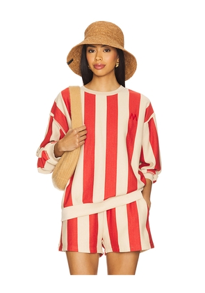 Maude Club Scout Sweatshirt in Red. Size L. Also in XL, XS.