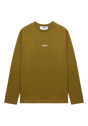 MSGM logo-print long-sleeve top - Green
