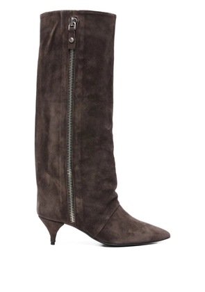 ALCHIMIA knee-high suede boots - Brown