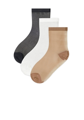 Negative Underwear Fancy Mesh Sock 3 Pack in Multi.