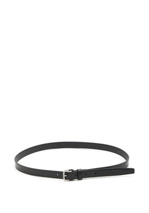 Saint Laurent resin-insert brushed-leather belt - Black