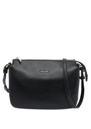LIU JO logo-plaque zip-closure crossbody bag - Black