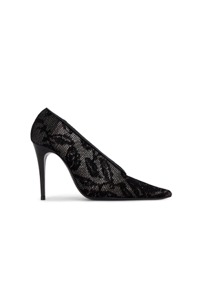 Magda Butrym Floral Pointed Pump in Black. Size 36. Also in 40.