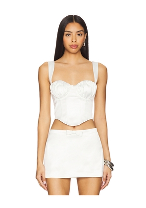 MAJORELLE Aria Bustier Top in Ivory. Size L. Also in M, S, XS.