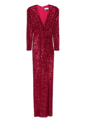 NISSA sequinned gown - Red