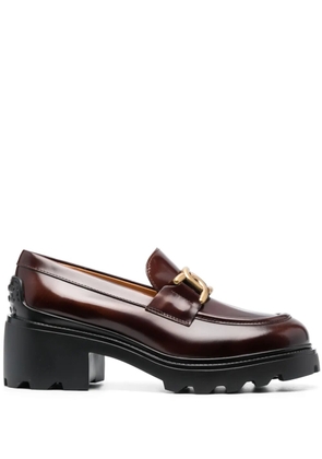 Tod's 60mm chain leather loafers - Brown
