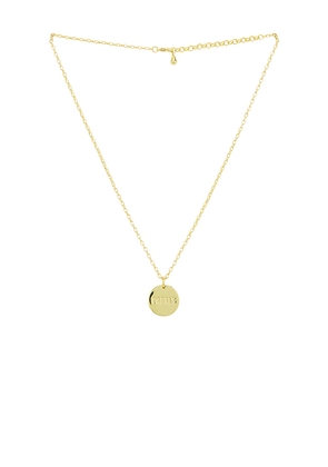 Luv AJ Mlb Padres Logo Round Coin Necklace in Metallic Gold.