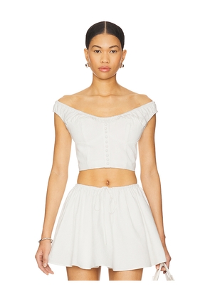 MAJORELLE Clarissa Top in White. Size L. Also in M, S, XS.