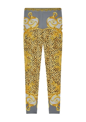 Versace baroque-print leggings - Yellow