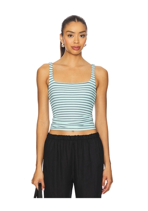 LNA Abby Ribbed Tank in Teal. Size M. Also in S, XS.