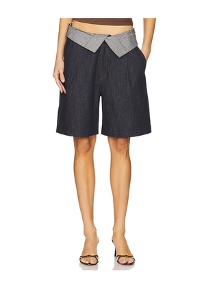 OSIS STUDIO Lily Shorts in Blue. Size M. Also in XS, S.