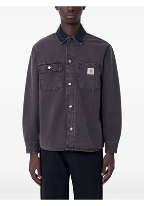 Carhartt WIP denim-collar patch-pocket overshirt - Blue