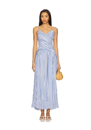 Line & Dot Noah Maxi Dress in Blue. Size L. Also in S, XL, XS.