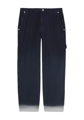 Gucci GG monogram-dyed trousers - Blue