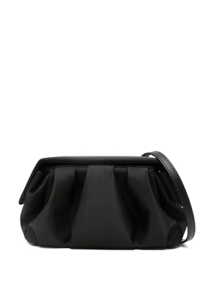 Themoirè gathered clutch bag - Black