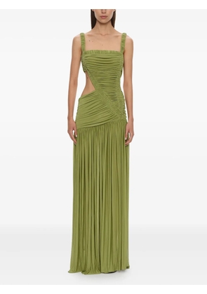 Christopher Esber Orion Separation cut-out ruched gown - Green