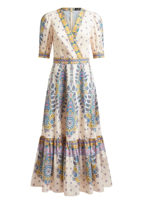 ETRO paisley-print midi dress - White