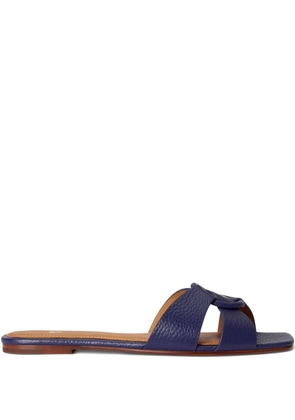 Polo Ralph Lauren debossed-logo flat sandals - Blue