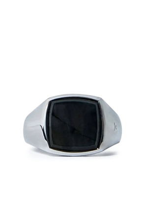 Tom Wood sterling silver larvikite signet ring