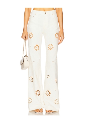 LoveShackFancy Carolette Jeans in Cream. Size 25. Also in 28.