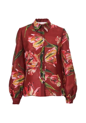 Carolina Herrera tulip-print shirt - Red