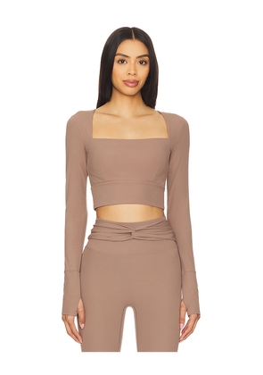 Nylora Hugo Top in Brown. Size S. Also in XS.