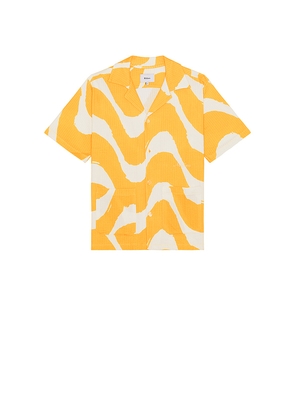 Nikben Wavy Short Sleeve Shirt in Mustard. Size L. Also in M, S.