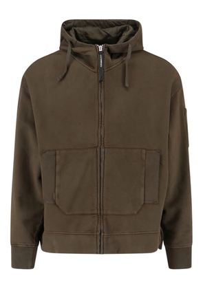 C.P. Company goggle-details hoodie - Green