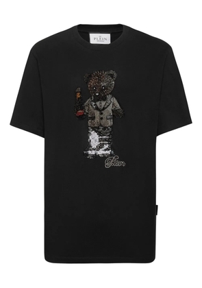 Philipp Plein teddy bear-motif crystal-embellished T-shirt - Black