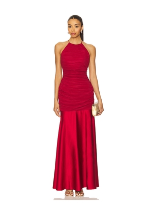 Mayle Vasquez Fluvial Long Dress in Red. Size M. Also in S, XS.
