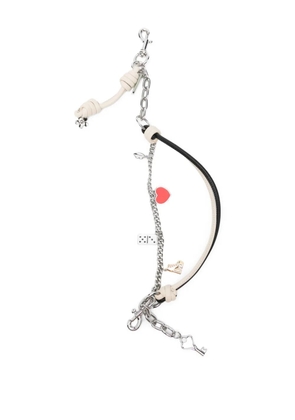 Marc Jacobs leather knotted bag charm - Black