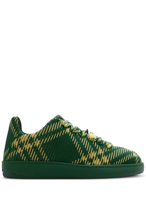 Burberry Box checked sneakers - Green