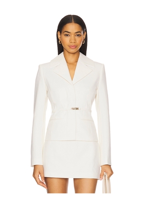 L'Academie by Marianna Rin Jacket in White. Size L. Also in XXS, XS, S, M, XL.