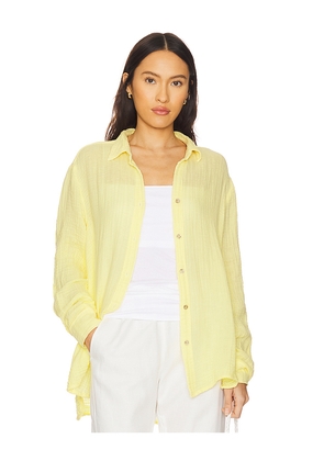 Michael Stars Leo Button Down Shirt in Lemon. Size M. Also in S, XS.