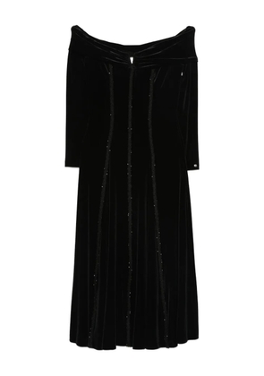 NISSA crystal-embellishment midi dress - Black