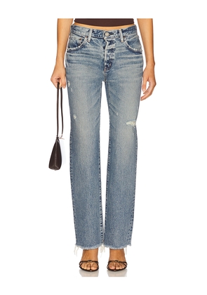 Moussy Vintage Massapequa Straight in Blue. Size 26. Also in 28, 30, 31, 32.