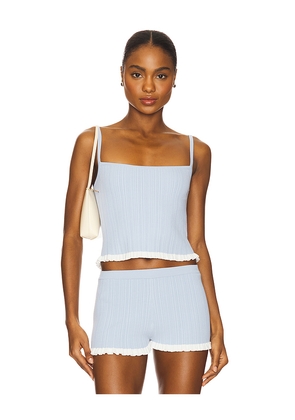 Lovers and Friends Marna Rib Tank in Baby Blue. Size L. Also in M, XL, XS, XXS.