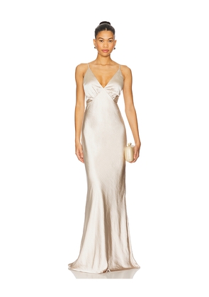 Lovers and Friends Alani Gown in Beige. Size L. Also in M, S, XL.