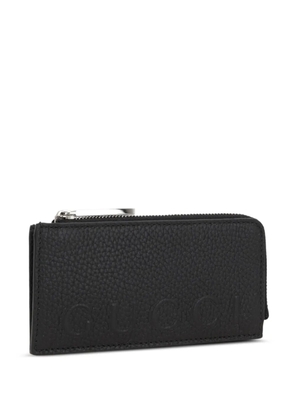 Gucci embossed-logo zip-fastening cardholder - Black